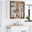 vidaXL Fali üveges szekrény LUCCA Antik Fa 80 x 31 x 80 cm Szerelt Fa