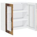 vidaXL Fali üveges szekrény LUCCA Antik Fa 80 x 31 x 80 cm Szerelt Fa