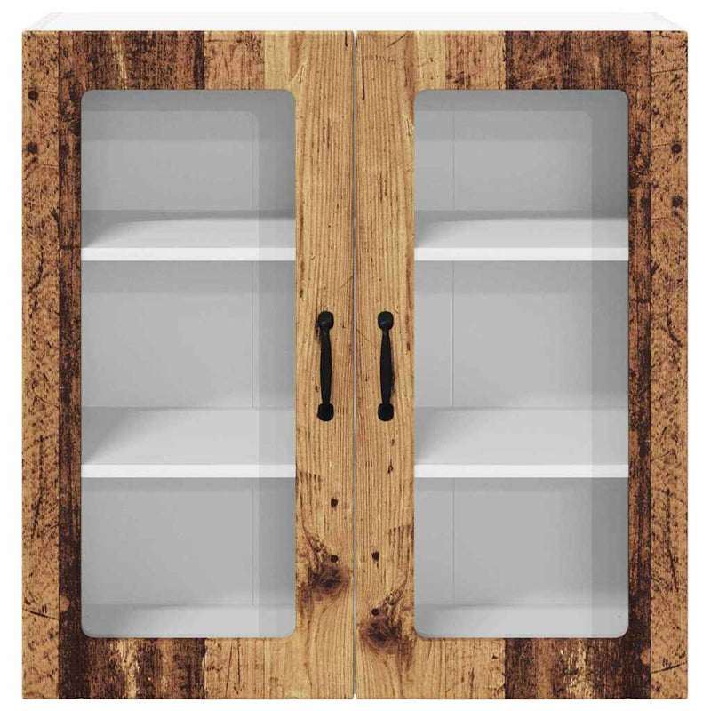 vidaXL Konyhaszekrény polcokkal Öreg fa 80 x 31 x 80 cm Faanyag