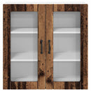 vidaXL Fali üveges szekrény LUCCA Antik Fa 80 x 31 x 80 cm Szerelt Fa