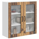 vidaXL Fali üveges szekrény LUCCA Antik Fa 80 x 31 x 80 cm Szerelt Fa