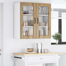 vidaXL Fali üveges szekrény LUCCA Kézműves Tölgy 80 x 31 x 80 cm