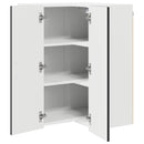 vidaXL Konyhaszekrény polcokkal Fekete 57 x 57 x 80 cm Faanyag