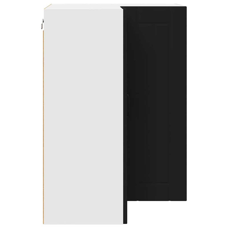 vidaXL Konyhaszekrény polcokkal Fekete 57 x 57 x 80 cm Faanyag