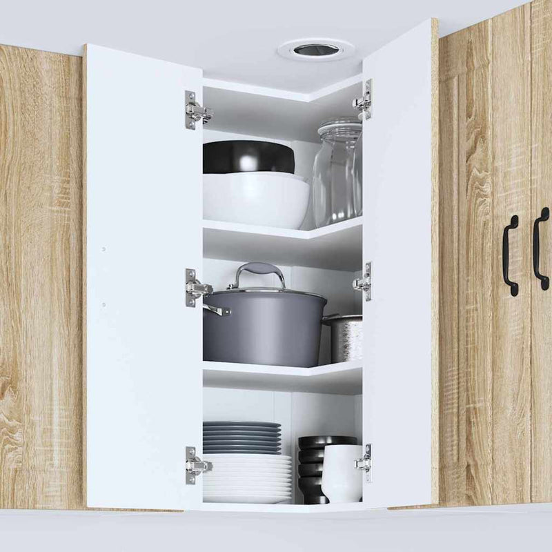 vidaXL Konyhaszekrény polcokkal Sonoma tölgy 57 x 57 x 80 cm Faanyag