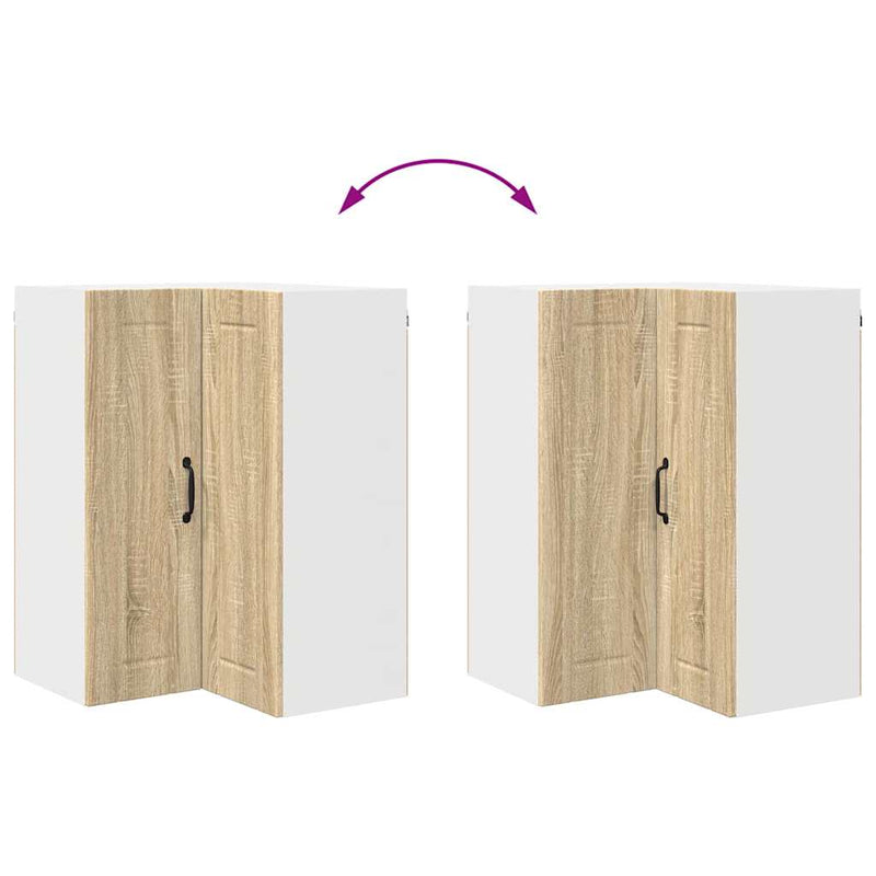 vidaXL Konyhaszekrény polcokkal Sonoma tölgy 57 x 57 x 80 cm Faanyag