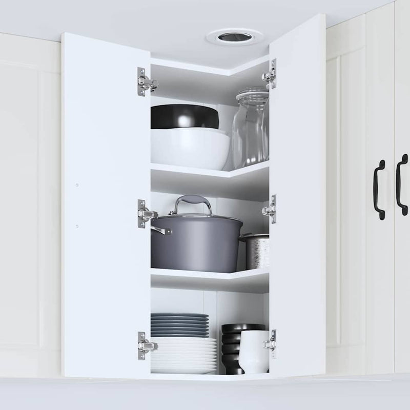 vidaXL Konyhaszekrény Magas Fényű Fehér 57 x 57 x 80 cm Faanyag