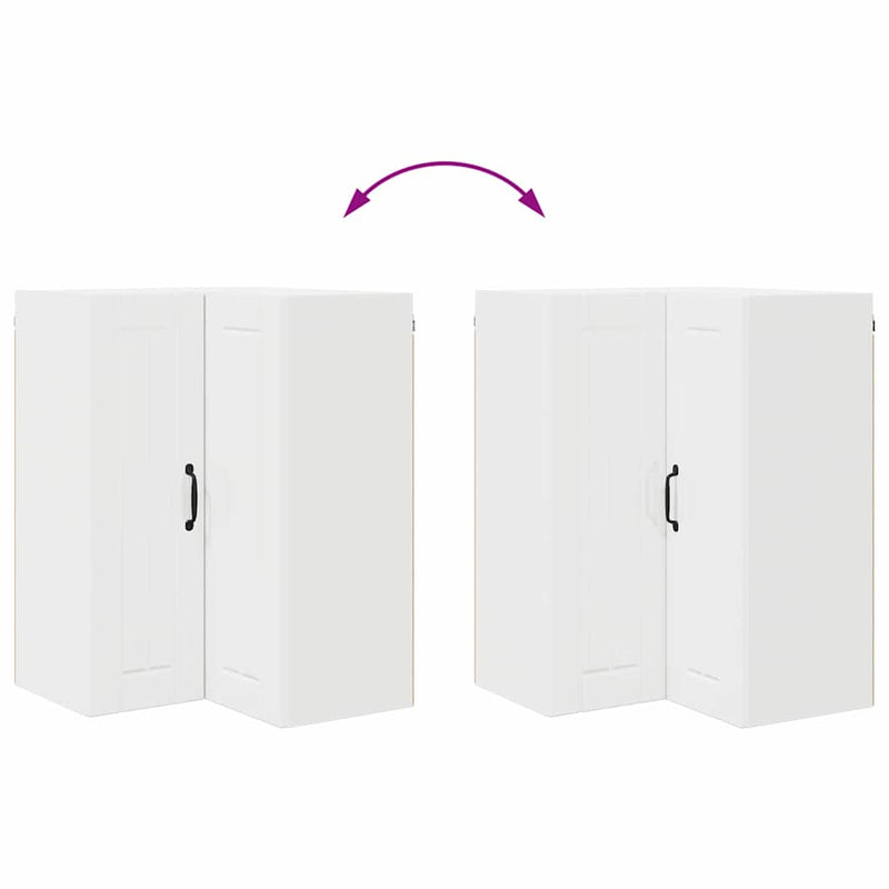 vidaXL Konyhaszekrény Magas Fényű Fehér 57 x 57 x 80 cm Faanyag