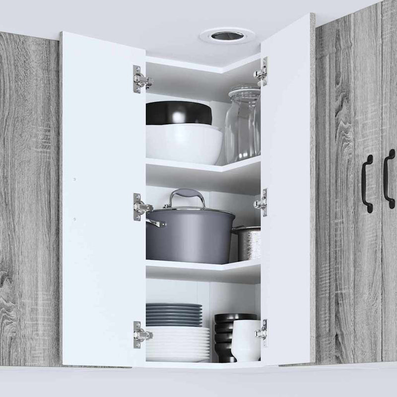 vidaXL Konyhaszekrény polcokkal Szürke Sonoma 57 x 57 x 80 cm Faanyag