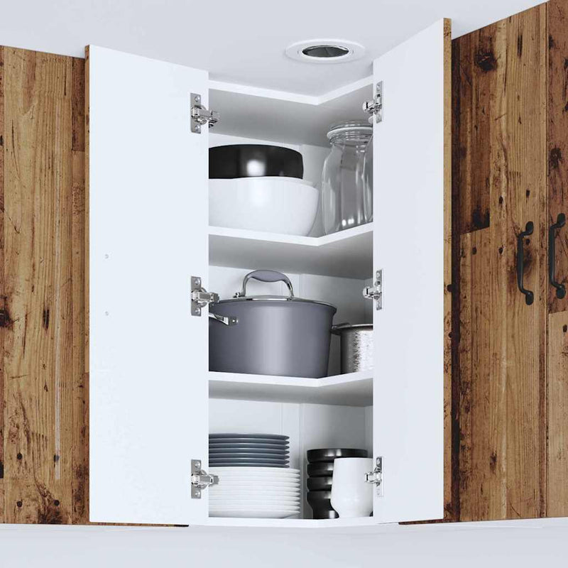 vidaXL Konyhaszekrény polcokkal Öreg fa 57 x 57 x 80 cm Faanyag