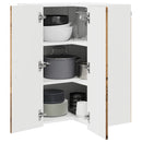 vidaXL Konyhaszekrény polcokkal Öreg fa 57 x 57 x 80 cm Faanyag