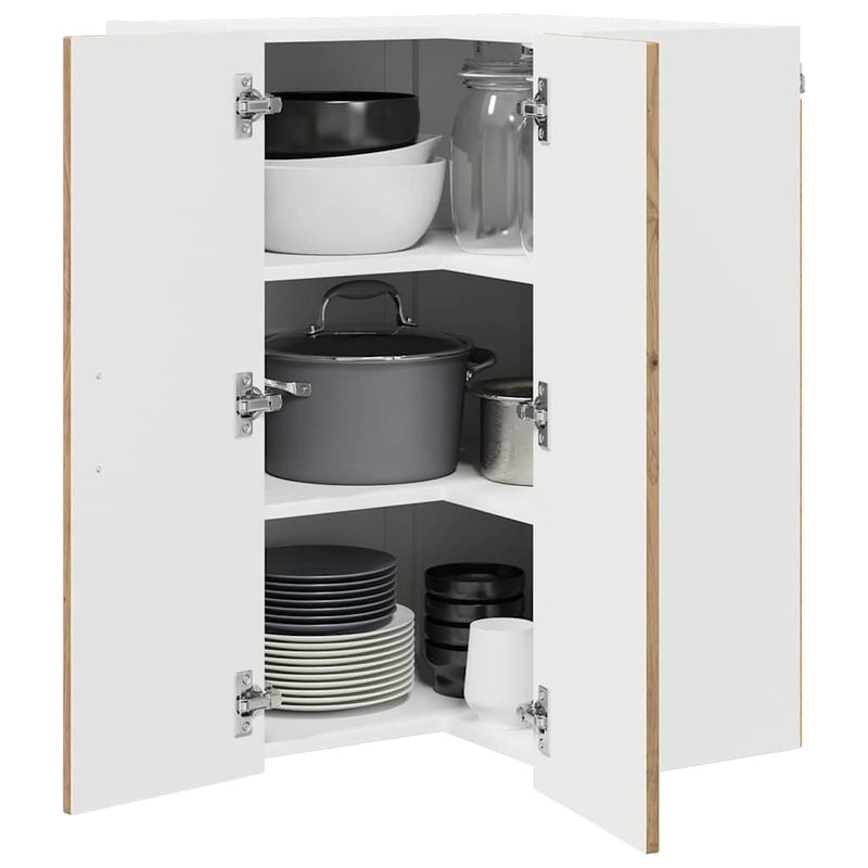 vidaXL Konyhaszekrény polcokkal Artisan tölgy 57 x 57 x 80 cm Faanyag