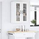 vidaXL Fali üveges szekrény LUCCA Fehér 60 x 31 x 80 cm Szerelt Fa