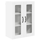vidaXL Fali üveges szekrény LUCCA Fehér 60 x 31 x 80 cm Szerelt Fa