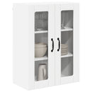 vidaXL Fali üveges szekrény LUCCA Fehér 60 x 31 x 80 cm Szerelt Fa