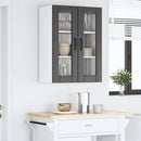 vidaXL Fali üveges szekrény LUCCA Fekete 60 x 31 x 80 cm Szerelt Fa