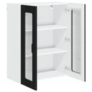 vidaXL Fali üveges szekrény LUCCA Fekete 60 x 31 x 80 cm Szerelt Fa