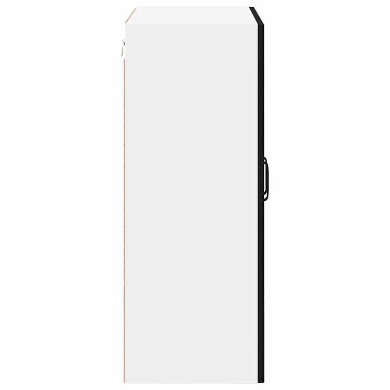 vidaXL Konyhaszekrény polcokkal Fekete 60 x 31 x 80 cm Faanyag