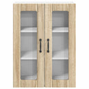 vidaXL Fali üveges szekrény LUCCA Sonoma Tölgy 60 x 31 x 80 cm