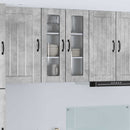 vidaXL Fali üveges szekrény LUCCA Betonszürke 60 x 31 x 80 cm