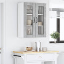 vidaXL Fali üveges szekrény LUCCA Betonszürke 60 x 31 x 80 cm