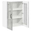 vidaXL Konyhaszekrény polcokkal Beton Szürke 60 x 31 x 80 cm Faanyag