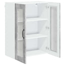 vidaXL Fali üveges szekrény LUCCA Betonszürke 60 x 31 x 80 cm