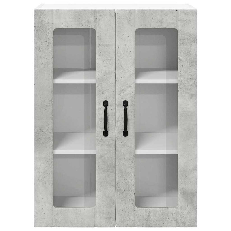 vidaXL Konyhaszekrény polcokkal Beton Szürke 60 x 31 x 80 cm Faanyag