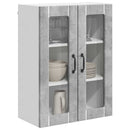 vidaXL Fali üveges szekrény LUCCA Betonszürke 60 x 31 x 80 cm