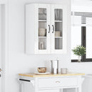 vidaXL Fali üveges szekrény LUCCA Magasfényű Fehér 60 x 31 x 80 cm