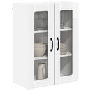 vidaXL Fali üveges szekrény LUCCA Magasfényű Fehér 60 x 31 x 80 cm
