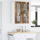 vidaXL Fali üveges szekrény LUCCA Füstös Tölgy 60 x 31 x 80 cm