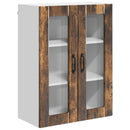 vidaXL Fali üveges szekrény LUCCA Füstös Tölgy 60 x 31 x 80 cm