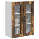 vidaXL Fali üveges szekrény LUCCA Füstös Tölgy 60 x 31 x 80 cm