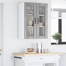 vidaXL Fali üveges szekrény LUCCA Szürke Sonoma 60 x 31 x 80 cm