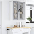 vidaXL Fali üveges szekrény LUCCA Szürke Sonoma 60 x 31 x 80 cm