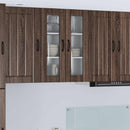 vidaXL Fali üveges szekrény LUCCA Barna Tölgy 60 x 31 x 80 cm