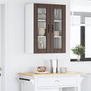 vidaXL Fali üveges szekrény LUCCA Barna Tölgy 60 x 31 x 80 cm