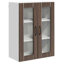 vidaXL Fali üveges szekrény LUCCA Barna Tölgy 60 x 31 x 80 cm
