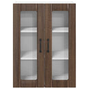 vidaXL Fali üveges szekrény LUCCA Barna Tölgy 60 x 31 x 80 cm