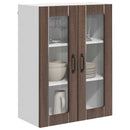 vidaXL Fali üveges szekrény LUCCA Barna Tölgy 60 x 31 x 80 cm