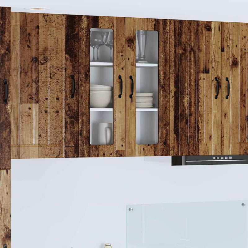 vidaXL Konyhaszekrény polcokkal Öreg fa 60 x 31 x 80 cm Faanyag