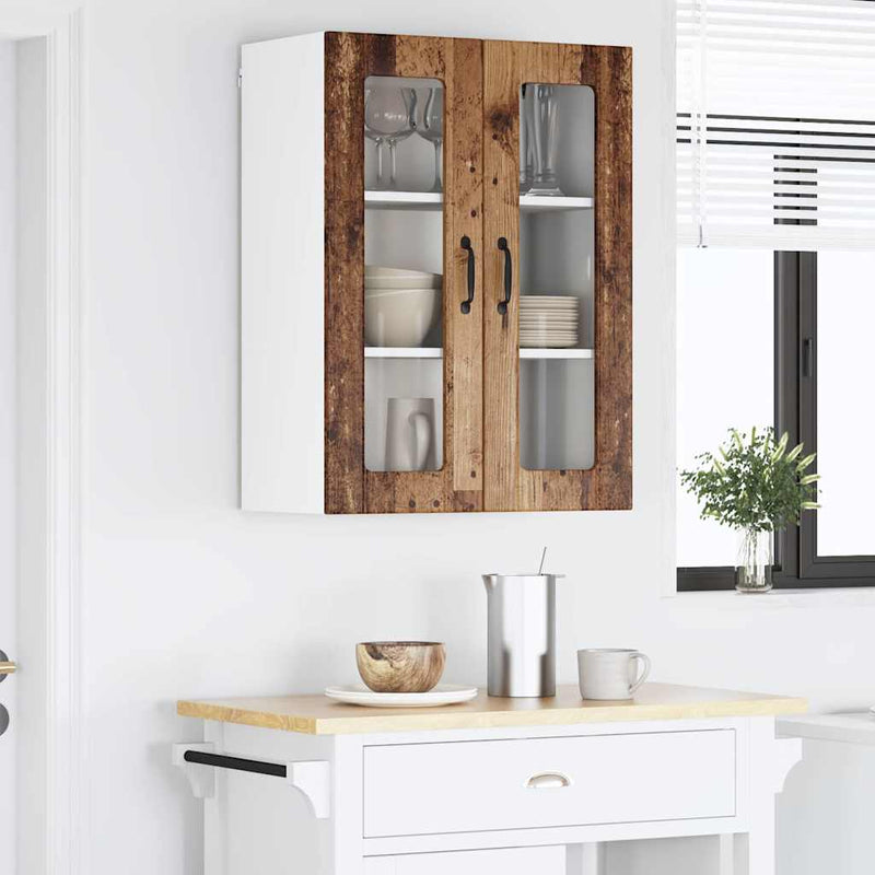 vidaXL Konyhaszekrény polcokkal Öreg fa 60 x 31 x 80 cm Faanyag