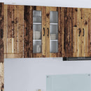 vidaXL Fali üveges szekrény LUCCA Antik Fa 60 x 31 x 80 cm Szerelt Fa