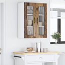 vidaXL Fali üveges szekrény LUCCA Antik Fa 60 x 31 x 80 cm Szerelt Fa