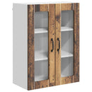 vidaXL Fali üveges szekrény LUCCA Antik Fa 60 x 31 x 80 cm Szerelt Fa