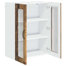 vidaXL Fali üveges szekrény LUCCA Antik Fa 60 x 31 x 80 cm Szerelt Fa
