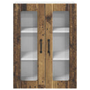 vidaXL Fali üveges szekrény LUCCA Antik Fa 60 x 31 x 80 cm Szerelt Fa