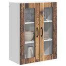 vidaXL Fali üveges szekrény LUCCA Antik Fa 60 x 31 x 80 cm Szerelt Fa