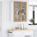 vidaXL Fali üveges szekrény LUCCA Kézműves Tölgy 60 x 31 x 80 cm
